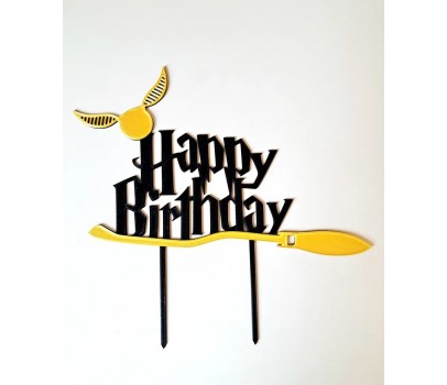 Happy birthday cake topper